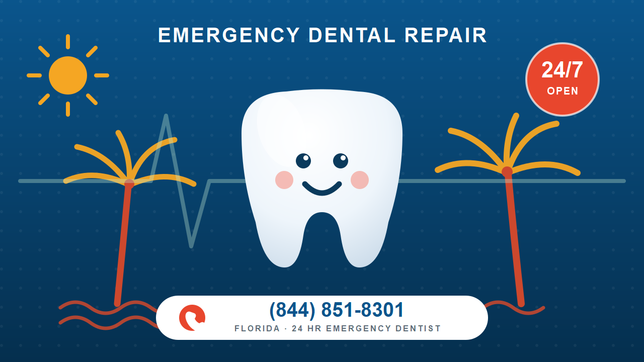 24 hr emergency dentist in Florida - Emergency Dental Repair, open 24/7