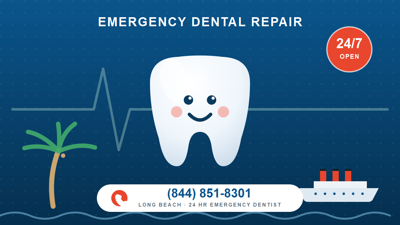 24 hr emergency dentist in Long Beach, CA - Emergency Dental Repair, open 24/7