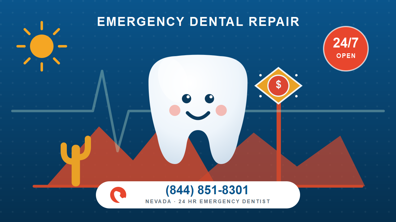 24 hr emergency dentist in Nevada - Emergency Dental Repair, open 24/7